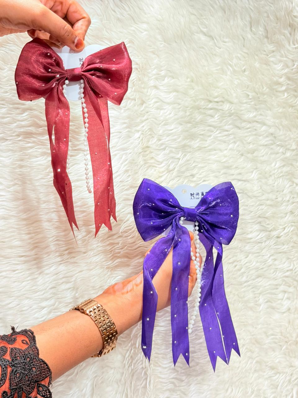 Fancy Hair Bows - 12 Pc Set